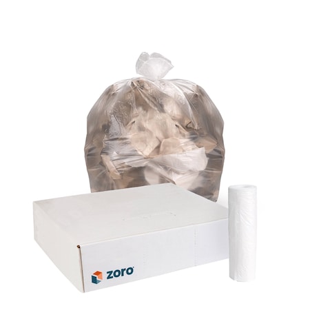 Zoro Trash Bags 16 gal, 24"x33", Clear, PK1000 1GG520