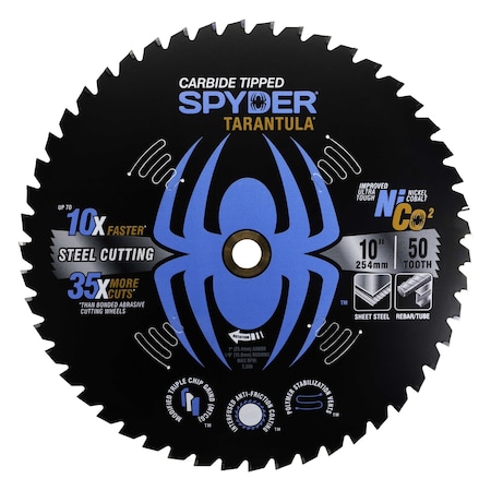 Spyder 10in 50T Metal Cutting Blade, Ring Pack 13504