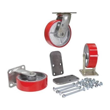 Vestil H-Style -25 & -50 Hopper Poly-On-Steel Caster 3 Piece 3600 lb 6 x 2, PK3 H-CK3-PU6-2