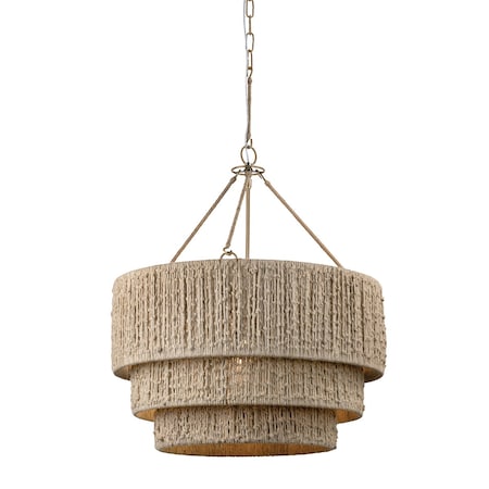 Troy Lighting Reza 1 Light Chandelier, Patina Brass, 24 In x 31.75 In F5924-PBR