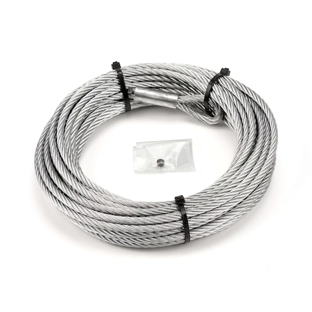 Warn Winch Cable Wire Rope For Warn VRX 4500/ AXON 4500/ AXON 5500 Winches; 1/4 In Diameter x 50 Foot 100973