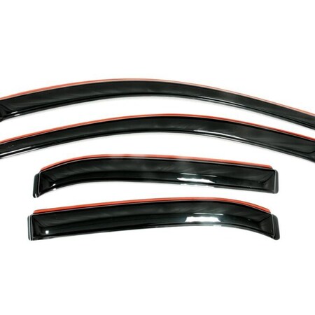 Ventshade Rainguards, Aerodynamic Design, In-Channel, Smoke, Acrylic, Set Of 4 194530
