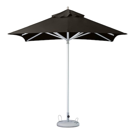 Homeroots 8ft Black Polyester Square Market Patio Umbrella 491960