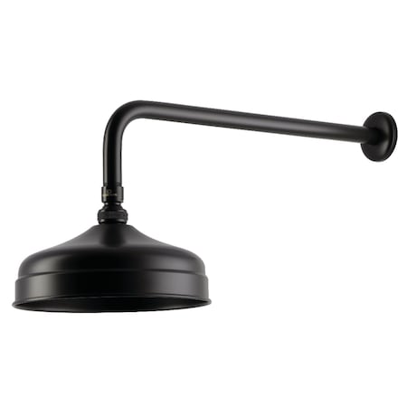 Kingston Brass 8" Round Raindrop Brass Shower Head with 17" Shower Arm, Oil Rubbed Bronze K124K15