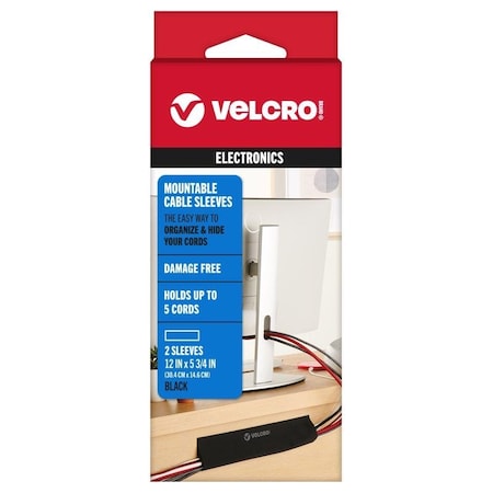 Velcro Brand Micro Nylon Mountable Cable Sleeve 12 in. L, 2PK VEL-30797-USA