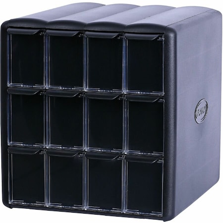 Flavia Four Column Merchandiser, 12 Compartments, 15.2 x 17.2 x 16.3, Black 25200002