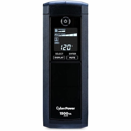Cyberpower UPS System, 1500VA, Line Interactive, Out: 120V AC In: 90 to 142V AC CP1500AVRLCDTAA