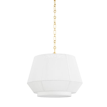 Hudson Valley Lighting Becki Owens X Debi 1 Light Pendant 18 In. Aged Brass BKO501-AGB