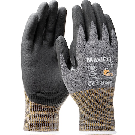 Atg Seamless Knit A5 Engineered Yarn, Premium Nitrile Coated MicroFoam Grip on Palm&Fingers, Touchs, 12PK 116367