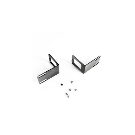 Cable Wholesale 1U 23 inch Telco Rack Mounting Brackets (pair) Black Powder Coat 68F1-23010