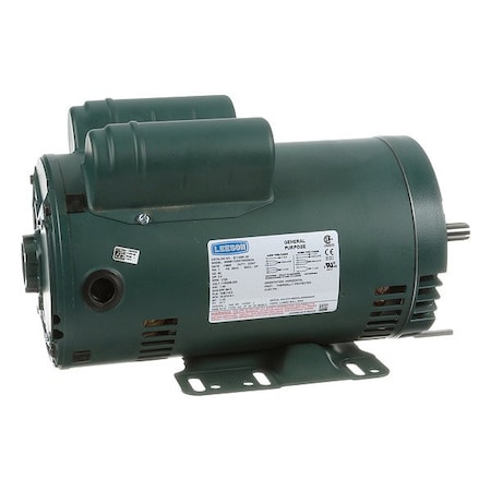 Leeson Capacitor-Start/Run General Purpose Motor, 2 hp HP, 56HC Frame, 115/208-230V AC Voltage E113281.00