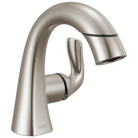 Delta Arvo Single Handle Pull-Down Bathroom Faucet Spotshield Brushed Nickel 15840LF-SPPD