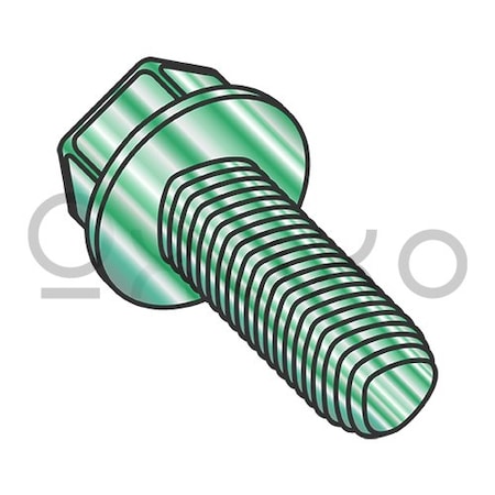 Oxoxo 10-32X1/2 Ind Hex Wash GroundingTaptite Alternative Thrd Roller Fully Thrd Zc Green B/W, 8000PK 425066