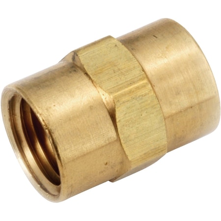 Anderson Metals 3/8'' Yellow Brass Coupling 756103-06