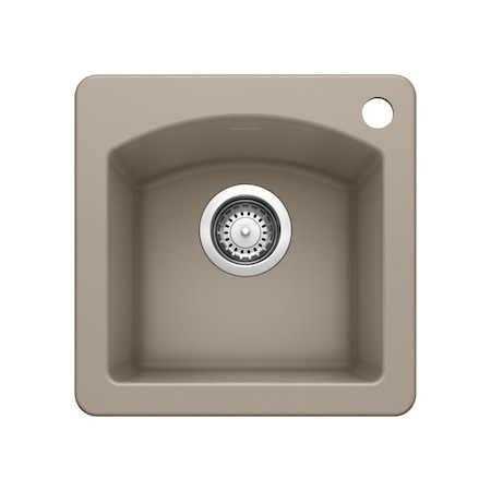 Blanco Bar Sink, 1 bowl, Silgranit, 15.00 in W x 15.00 in L x 8.37 in H 441295