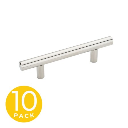 Sapphire T-Bar Style 3 in. (76 mm) CTC Modern Polished Chrome Cabinet Hardware Handle/Pull, 10PK SP-HW3-CP-M-10