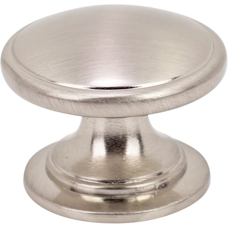 Designperfect 1-1/4 Diameter Round Cabinet Knob, Brushed Satin Nickel DPA-R18KSNB