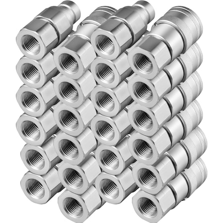 Vevor Hydraulic Quick Connect Hydraulic Coupler 1/2" 27.6 MPa for Engineering Machinery ZJ-FF
