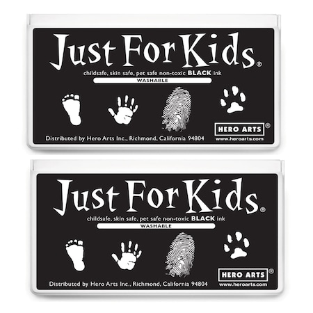 Hero Arts Jumbo Just for Kids Stamp Pad, Black, 2PK AF485
