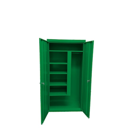 Steel Cabinets Usa Storage Cabinet, 72 in H, 36 in W, Pure Green, 5 Shelves AF-361-P GRN