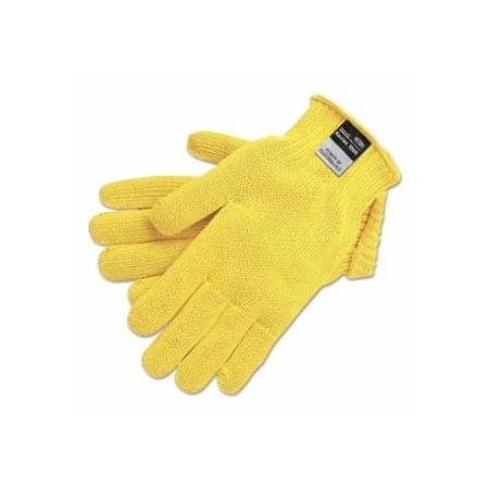 Mcr Safety Kevlar Gloves, X-Large, Yellow, 12PK 127-9370XL