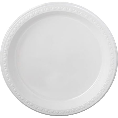 Chinet Heavyweight Plastic Plates, 9" Diameter, White, PK500 81209