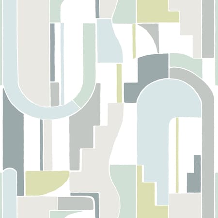 A-Street Prints Odele Sky Blue Geometric Archways Wallpaper 4121-72200