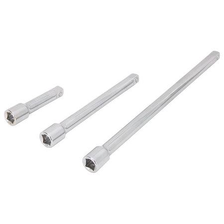 Vulcan Extension Bar Set, 3 in L, Chrome, 3664018-OG TS-3PC-EB3/8