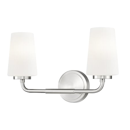 Z-Lite Montford 2-Light Vanity, 16 in W, Brushed Nickel 7005-2V-BN