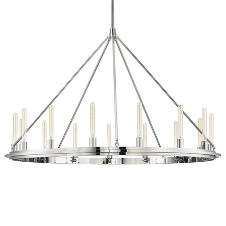 Hudson Valley Lighting Chambers 15 Light Chandelier 58.25 In. Polished Nickel 2758-PN