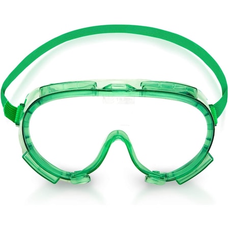 Neiko Protective Safety Goggles Clear Polycarbonate Lens Impact and Chemical Splash Resistant, green 53829A