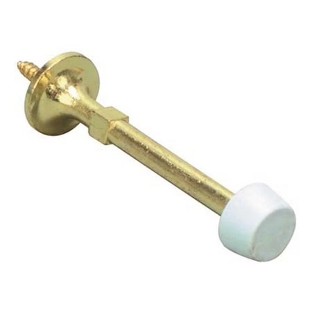 National Brand Alternative 4 In. Brass Rigid Door Stop 10 PerPK, 10PK 2489442
