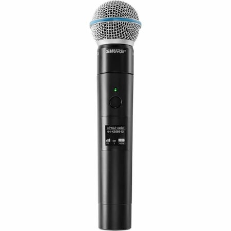 Shure HANDHELD TRANSMITTER WITH INTERCHANGEABLE MIC CARTRIDGE: BETA58 (DYNAMIC, SUPERC MXW2X/BETA58=-Z10