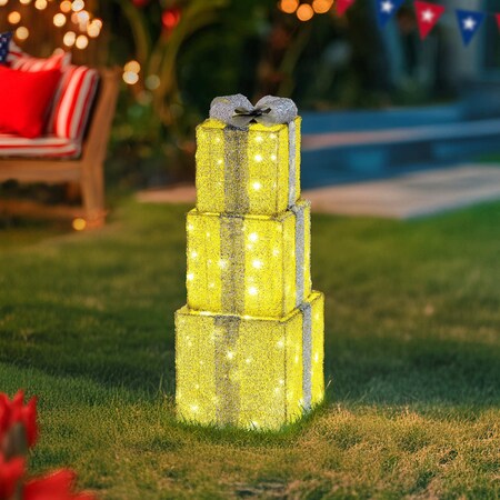 Sunjoy Gift Stack LED Illuminated Planter Spike D116019000