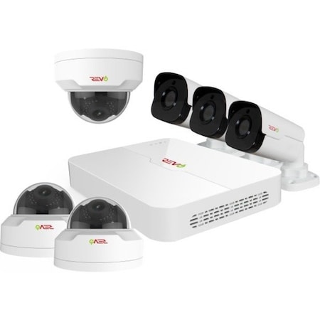 Revo America Ultra HD 8 Channel 2TB NVR Surveillance System with 6 x 4 Megapixel Cameras RU82MD3GB3G-2T