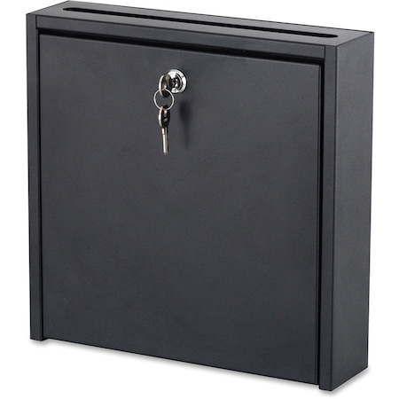 Safco Wall-Mountable Interoffice Mailbox, 12w X 3d X 12h, Black 4258BL