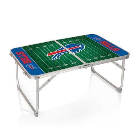 Picnic Time Family Of Brands Buffalo Bills - Concert Table Mini Portable Table, (Charcoal Wood Grain) 843-00-141-044-2