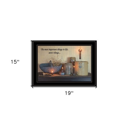 Homeroots The Most Important Things Black Framed Print Wall Art 406777