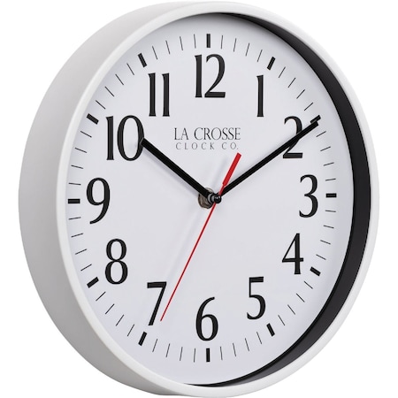 La Crosse Technology 10'' White Basics Analog Wall Clock 404-3025W