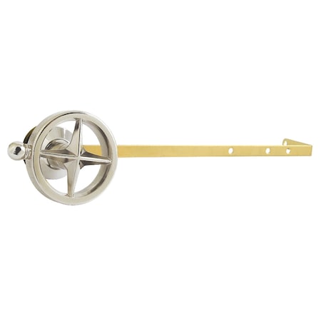 Kingston Brass Universal Front or Side Mount Toilet Tank Lever with Knurled Handle, Polished Nickel KTRNKD6