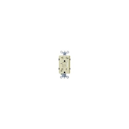 Bryant 20A 125V Hospital Grade Self-Test GFCI Receptacle, Ivory GF82IA