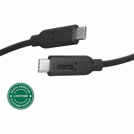 Plugable Technologies Plugable 10Gbps USB C to USB C Cable, 3.3 feet (1 Meter), 3A, USB-IF Certified, USB 3.1 Gen 2 Type-C USBC-C100