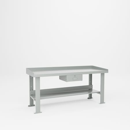 Pucel BSD Series Workbench with Storage, 72 in W x 34 in H x 28 in D, Putty BSD-2872-34