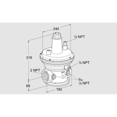 Honeywell Kromschroder Gas Pressure Regulator VGBF, DN50, 20 mbar Setpoint, EU Certified KS86048901