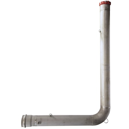 Wilkins 8 in Stainless Steel In-Building Riser, 8.5 ft Vertical Leg, Grooved Outlet  8-WBR-6X8.5