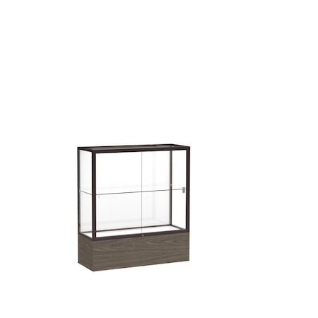 Ghent Counter Display Case 36x40x14, White, Bronze 2281WB-BZ-WV