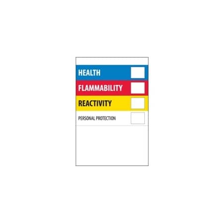 Bubblefast 2 x 3'' - ''Health Flammability Reactivity'' BFDL1306