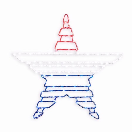 Celebrations Patriotic Star Silhouette Window Decor Metal 1 pk 14-03036A