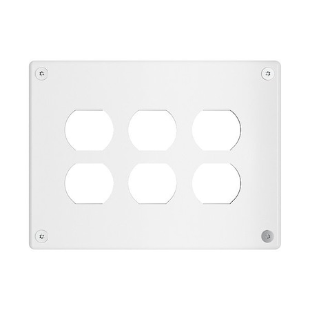 Legrand Wall Plate, 7.34" W, Stainless Steel, White WSP33D2PS