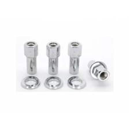 Weld Racing 0.43 in. Right Hand Chrome Plated Steel Open End Lug Nuts, 4PK WEL601-1424